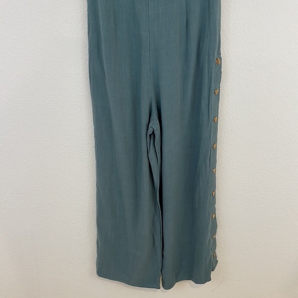NWT Lulus Lanah Sage Green Strapless Jumpsuit - Picture 6 of 13